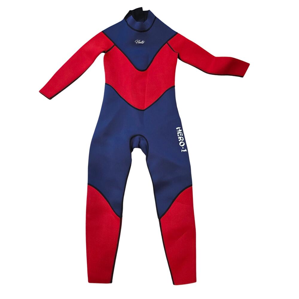 NWT Hevto HERO-1 navy and red wetsuit youth sz 14